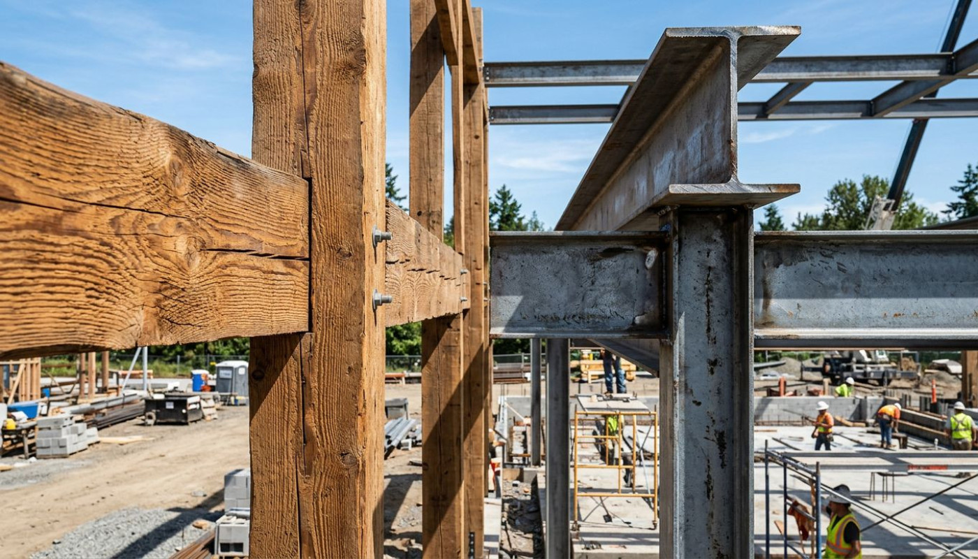 Charpente en bois ou métallique : le dilemme des propriétaires exigeants