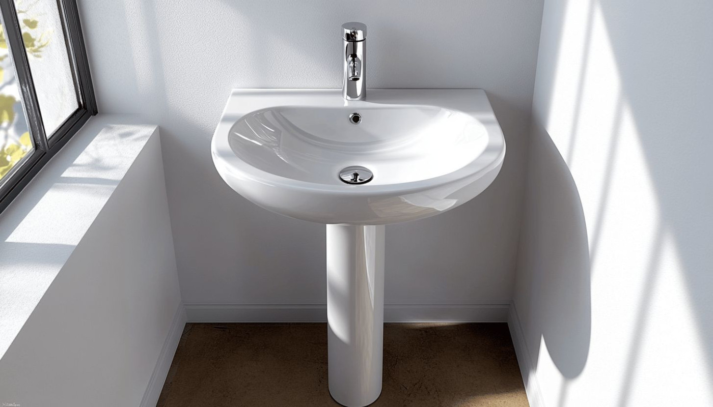 Comment intégrer un lavabo totem design et pas cher dans une petite salle de bain ?